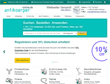 Tablet Screenshot of antikoerper-online.de